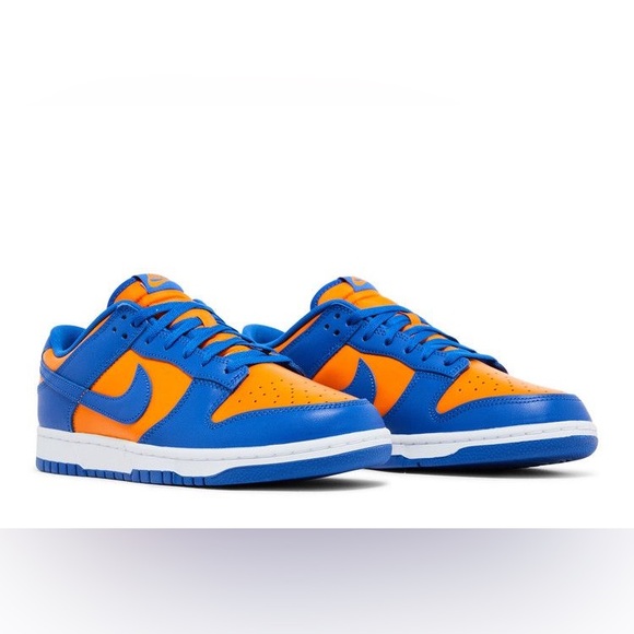 Sz 9.5 Nike Dunk Low Retro sneakers in blue and orange - Picture 2 of 10